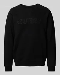 Guess Sweatshirt mit Label-Print Modell 'ALDWIN Black