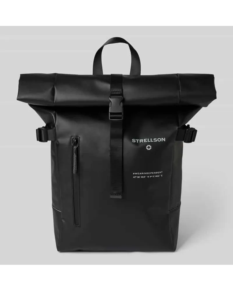 Strellson Rucksack mit Label-Print Modell 'stockwell Black