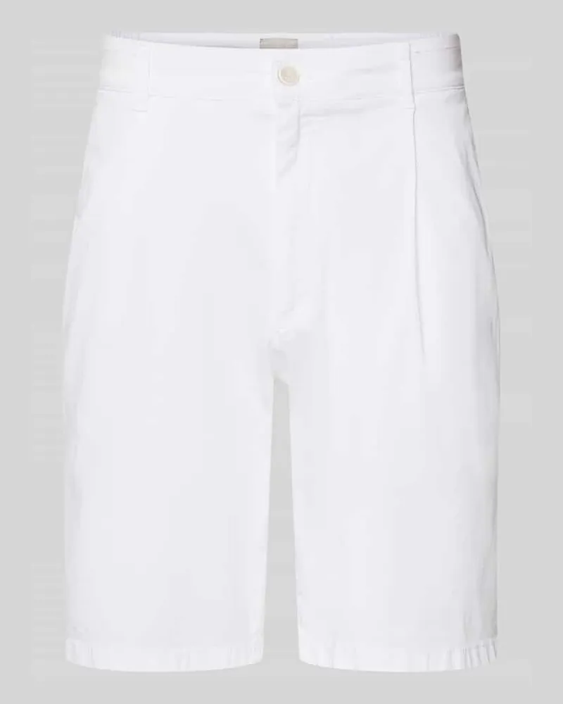 Brax Relaxed Fit Bermuda aus Baumwoll-Mix Modell 'TINO Weiss