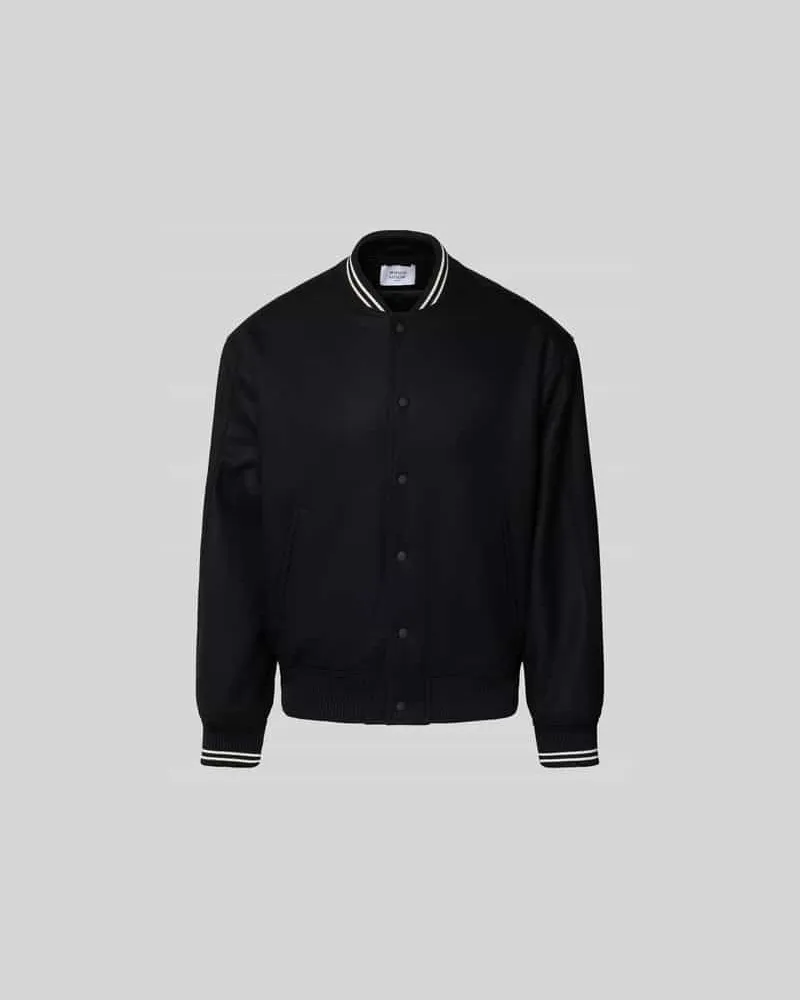 Kitsuné Blouson mit gerippten Abschlüssen Black
