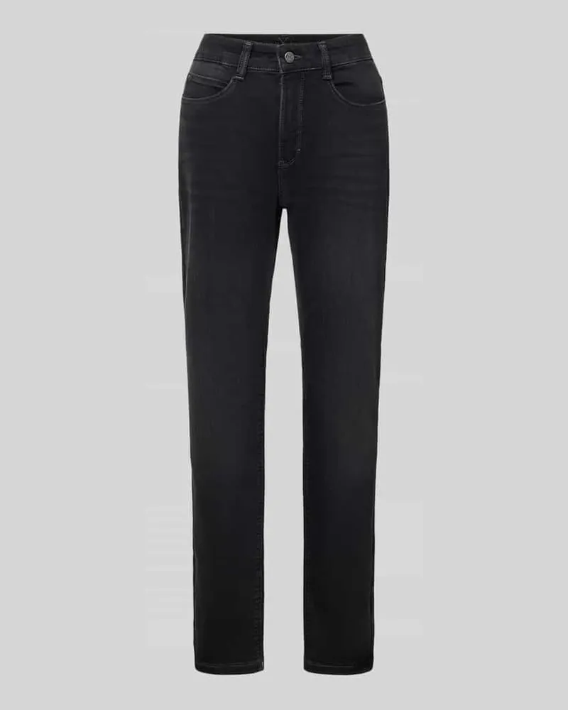 MAC Jeans Cropped Jeans mit Eingrifftaschen Mittelbraun
