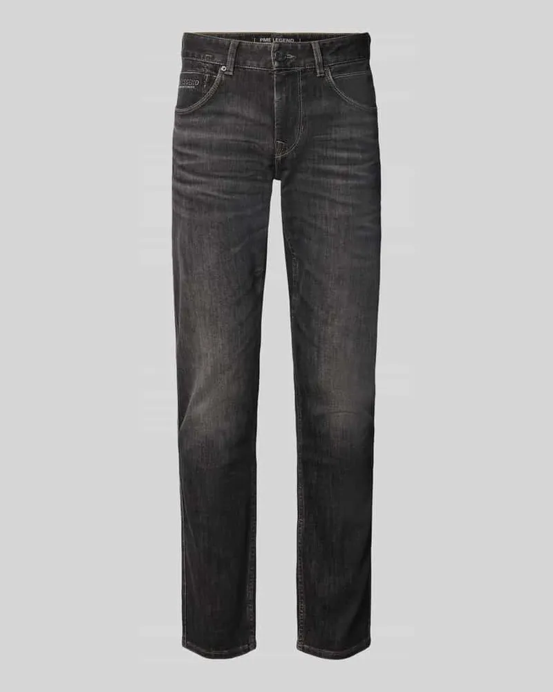 PME Legend Slim Fit Jeans mit Viskose-Anteil Modell 'Nightflight Anthrazit