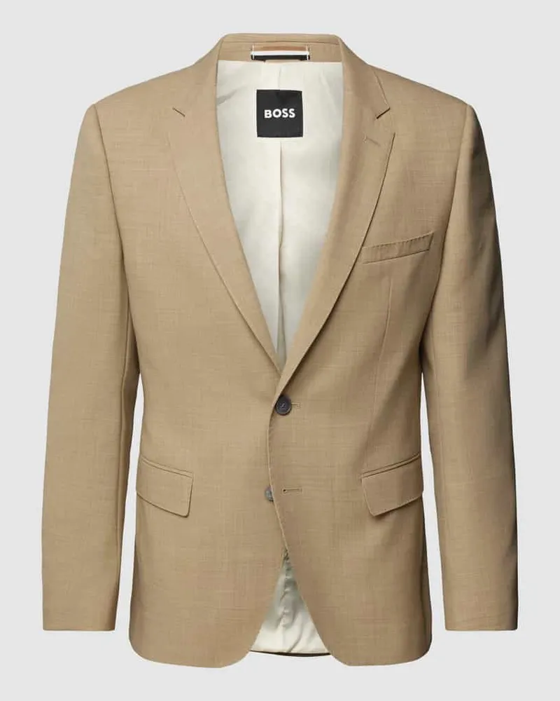 HUGO BOSS 2-Knopf-Sakko mit Reverskragen Modell 'Jasper Beige