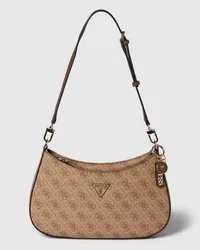 Guess Crossbody Bag mit Allover-Logo-Muster Modell 'NOELLE Beige