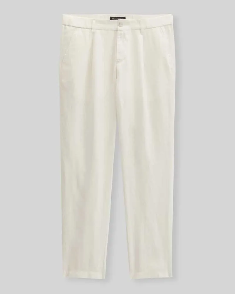 Marc O'Polo Leinenhose Modell 'OSBY JOGGER PLEATS Offwhite