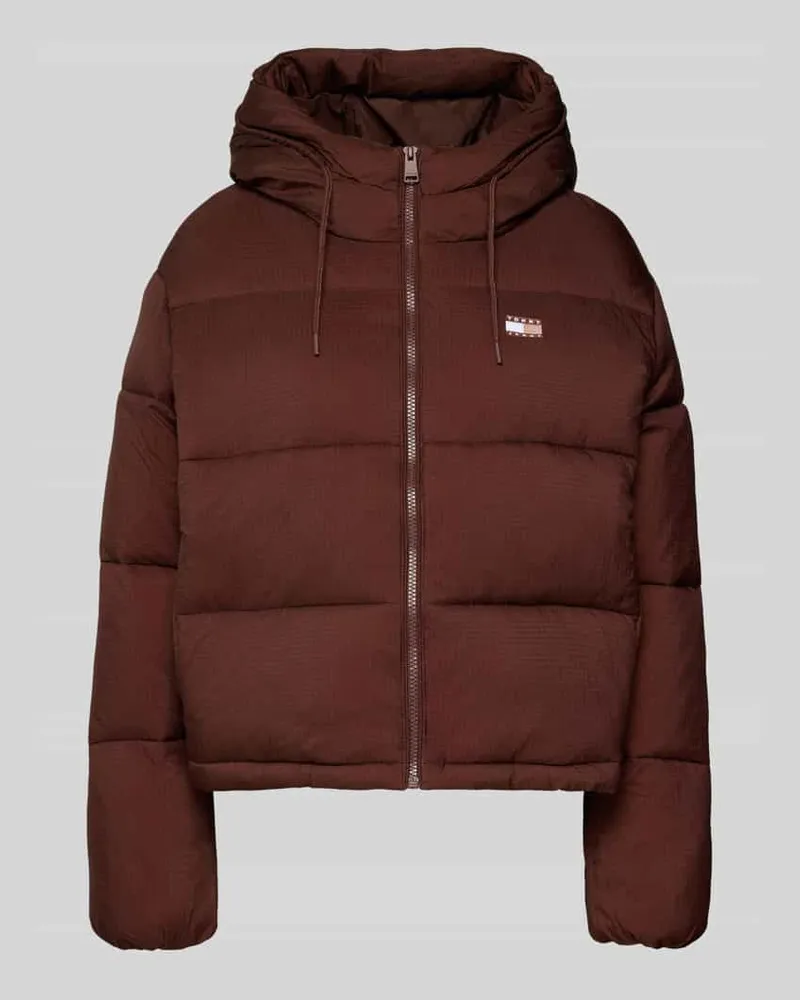 Tommy Hilfiger Regular Fit Steppjacke mit Kapuze Dunkelbraun