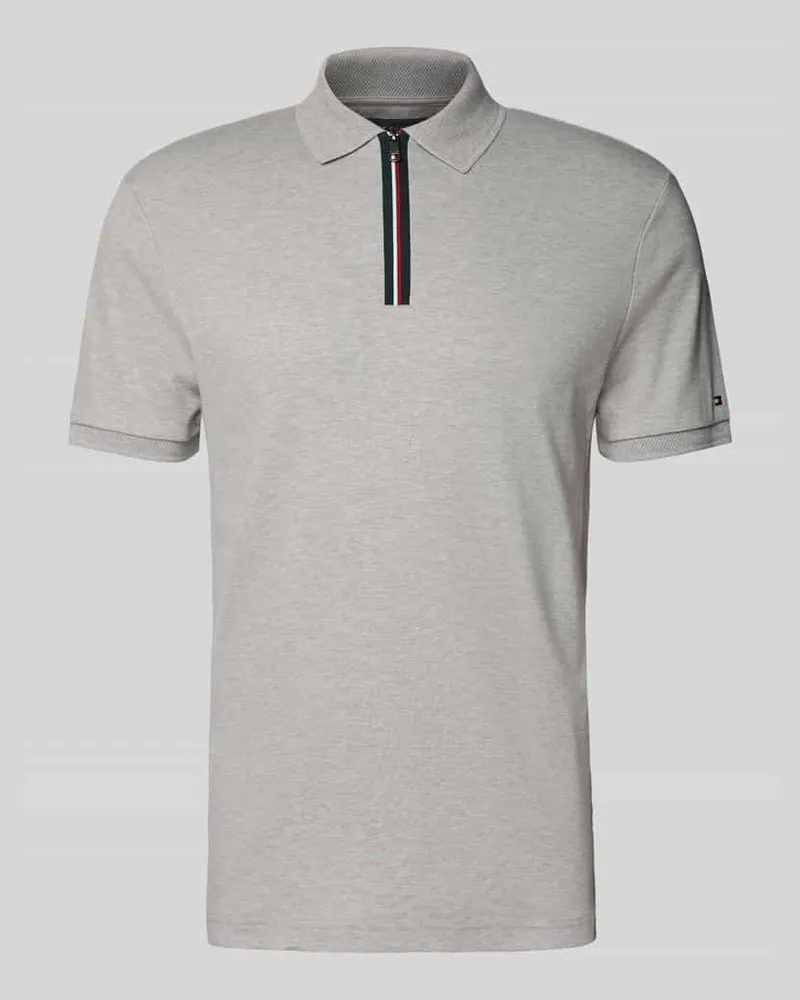 Tommy Hilfiger Regular Fit Poloshirt aus reiner Baumwolle Hellgrau