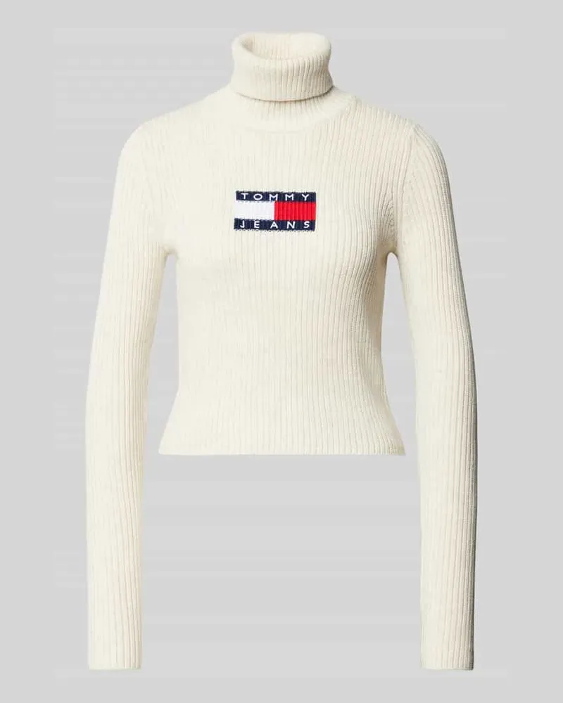 Tommy Hilfiger Strickpullover mit Rollkragen Offwhite