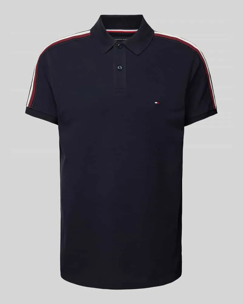 Tommy Hilfiger Regular Fit Poloshirt mit Logo-Stitching Marine