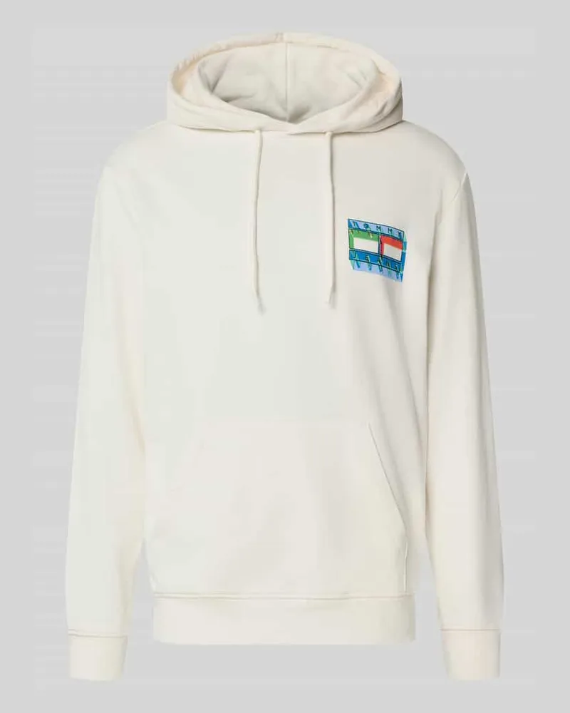 Tommy Hilfiger Regular Fit Hoodie aus reiner Baumwolle Offwhite