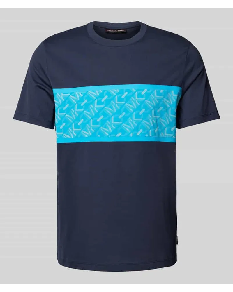 Michael Kors T-Shirt mit Label-Print Modell 'EMPIRE STRIPE Marine