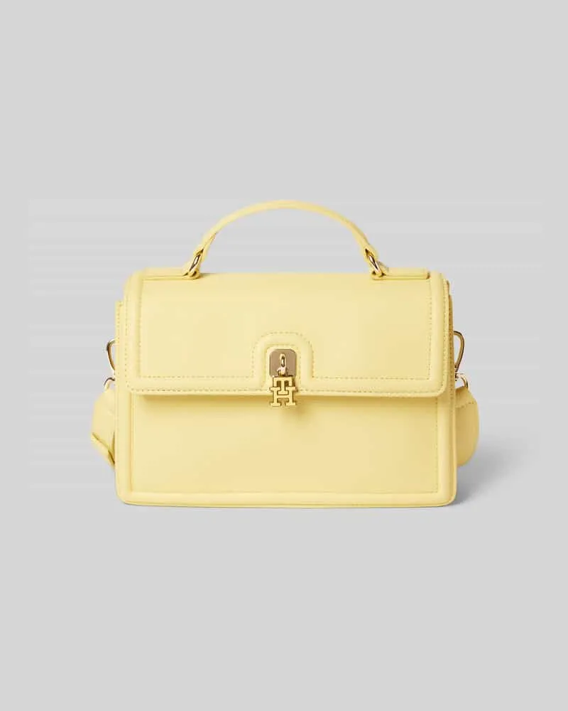 Tommy Hilfiger Crossbody Satchel mit Drehverschluss Hellgelb