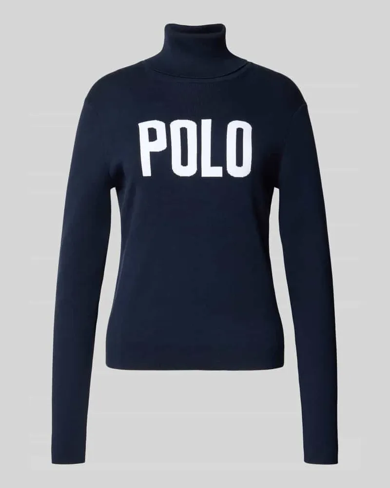 Ralph Lauren Strickpullover mit Label-Print Marine