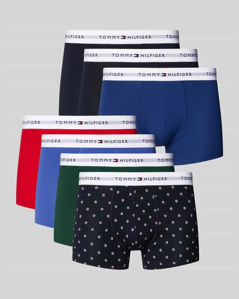 Tommy Hilfiger Trunks mit elastischem Logo-Bund im 7er-Pack Rot