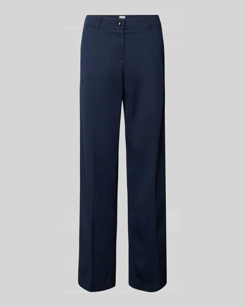 Brax Chino mit Bügelfalten Marine