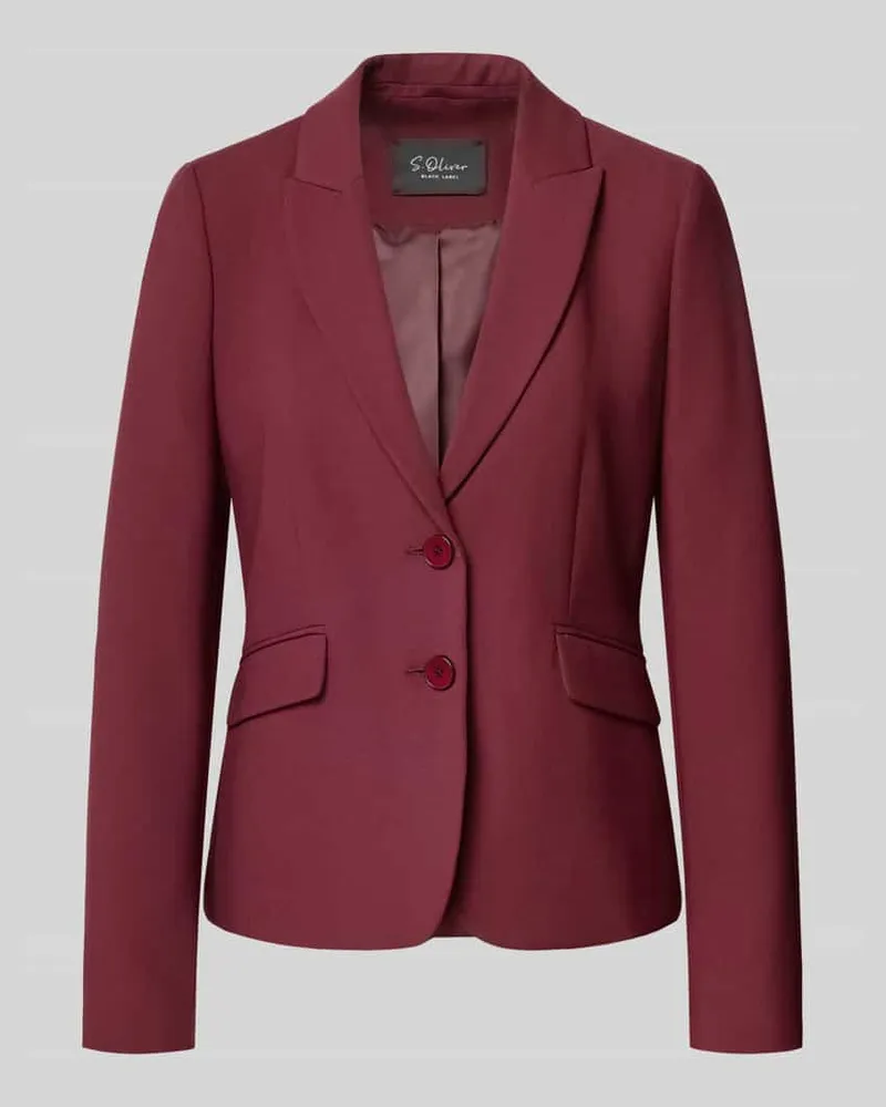 S.Oliver Slim Fit Kurzblazer aus Viskose-Mix Bordeaux