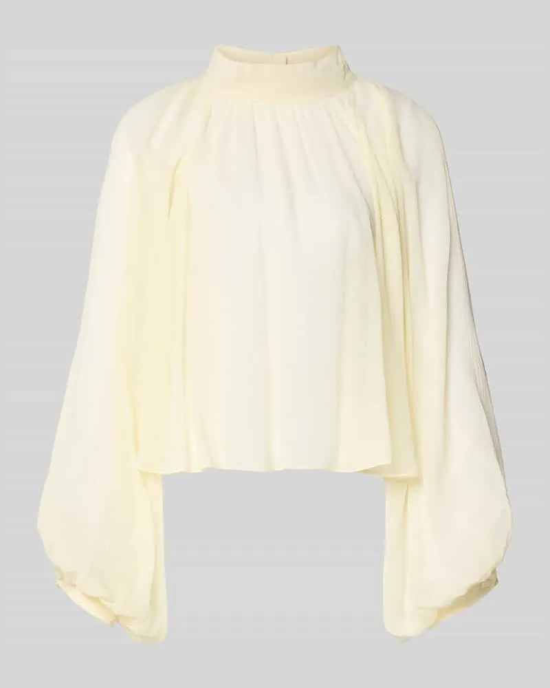 MAX&Co. Loose Fit Langarmbluse aus reiner Viskose Modell 'AFFETTO Hellgelb