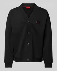 HUGO BOSS Sweatjacke mit Knopfleiste Modell 'Dacardigo Black