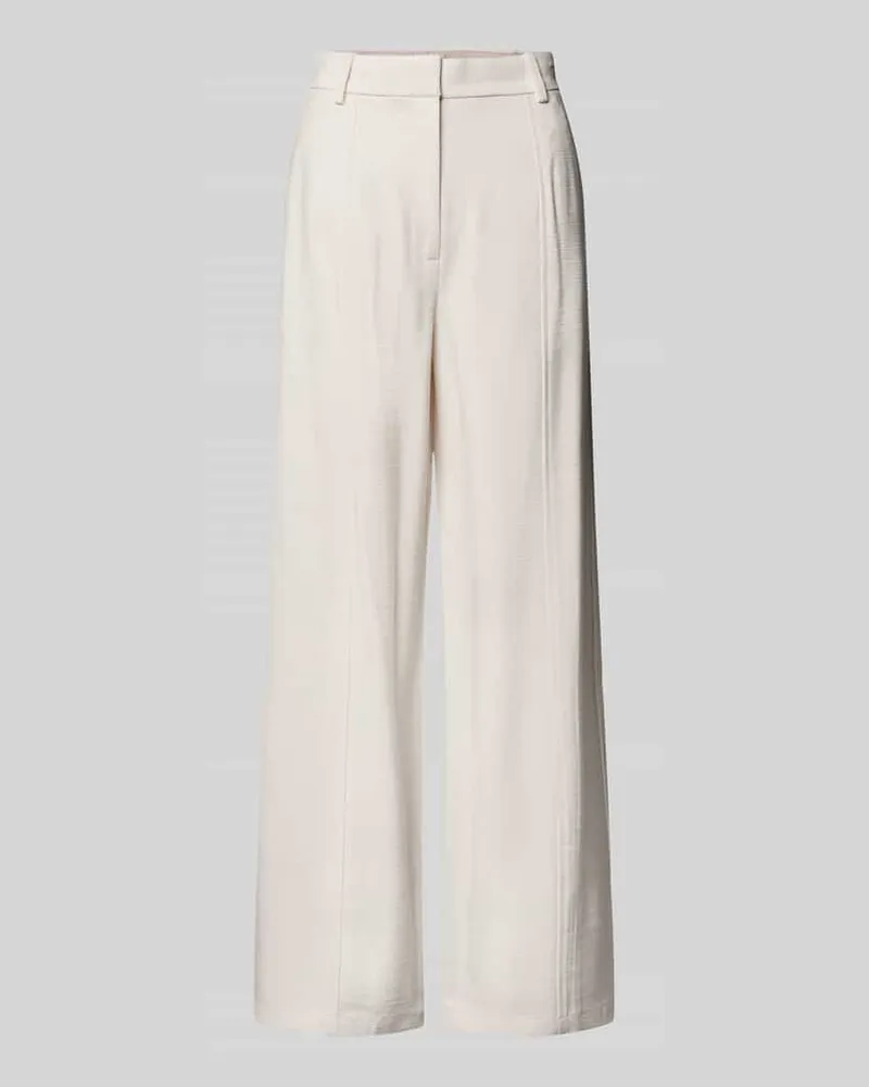 Calvin Klein Wide Leg Anzughose aus Viskose-Mix Offwhite