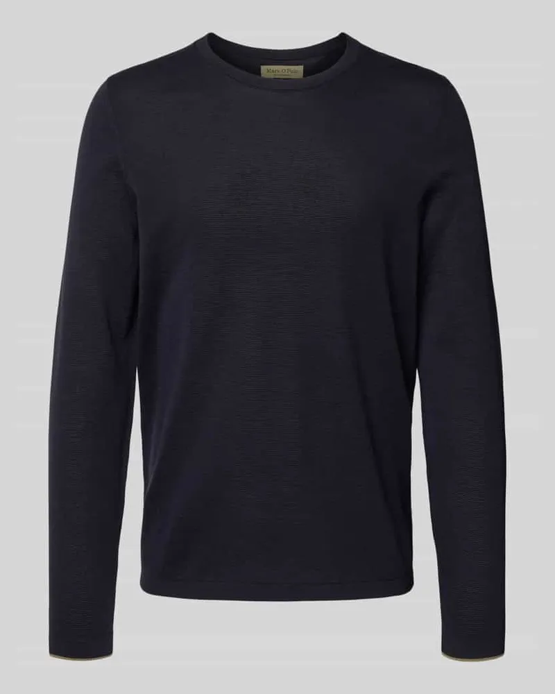 Marc O'Polo Regular Fit Strickpullover aus reiner Baumwolle -  × DFB Travel Collection Dunkelblau