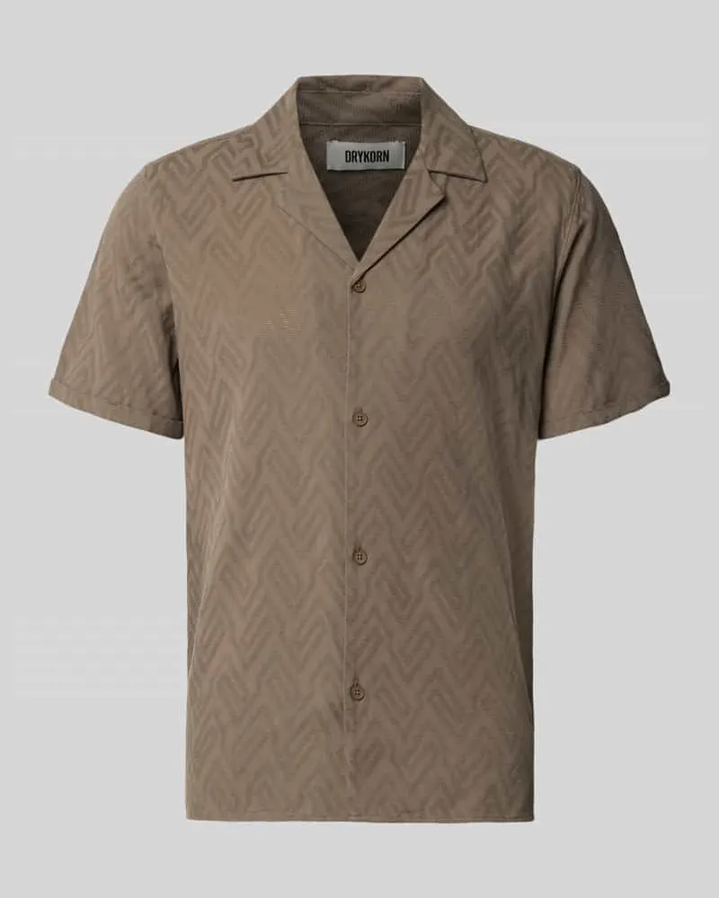 Drykorn Regular Fit Freizeithemd aus Viskose-Baumwoll-Mix Modell 'Bijan Taupe