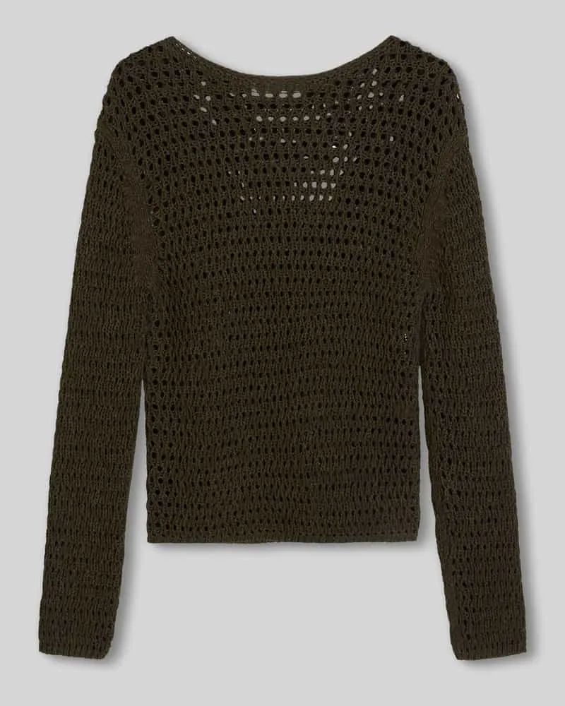 Marc O'Polo Regular Fit Pullover aus Baumwoll-Mix Mittelbraun