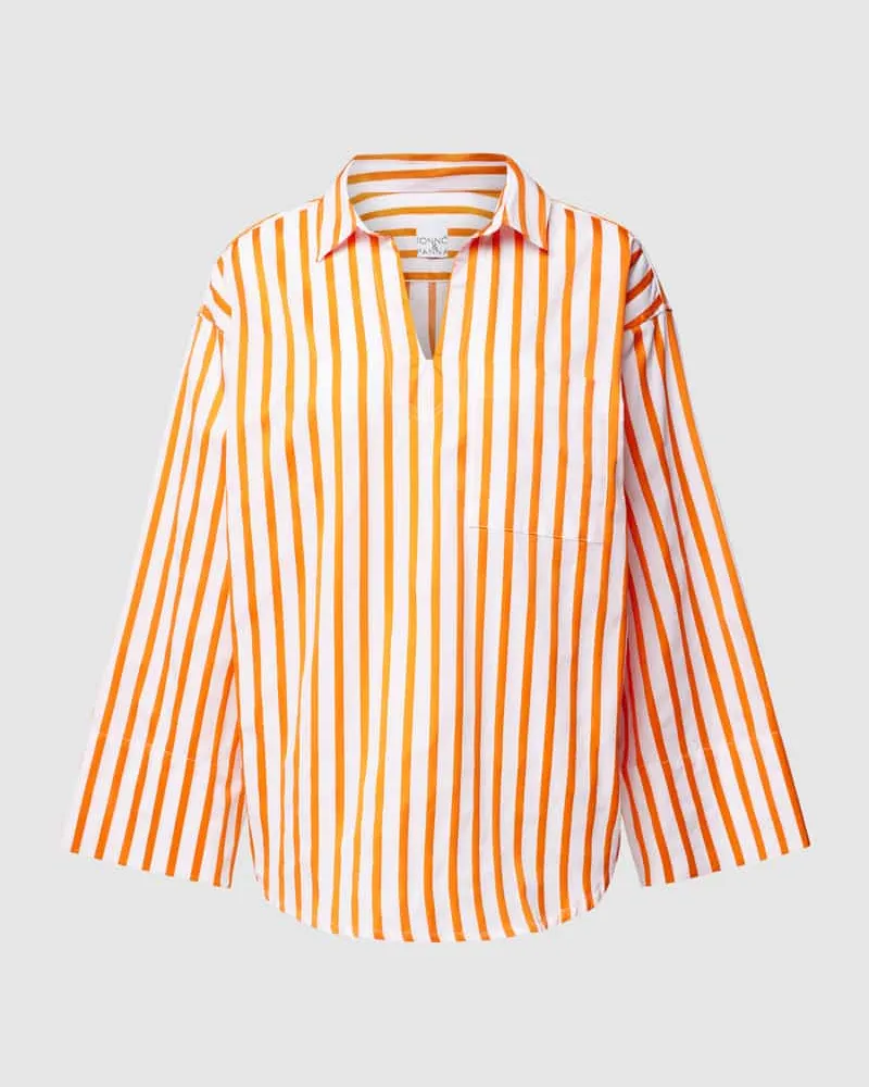 tonno e panna Bluse mit Streifenmuster Modell 'Simonton Orange