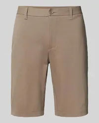 HUGO BOSS Regular Fit Shorts mit Gürtelschlaufen Modell 'Commuter Beige