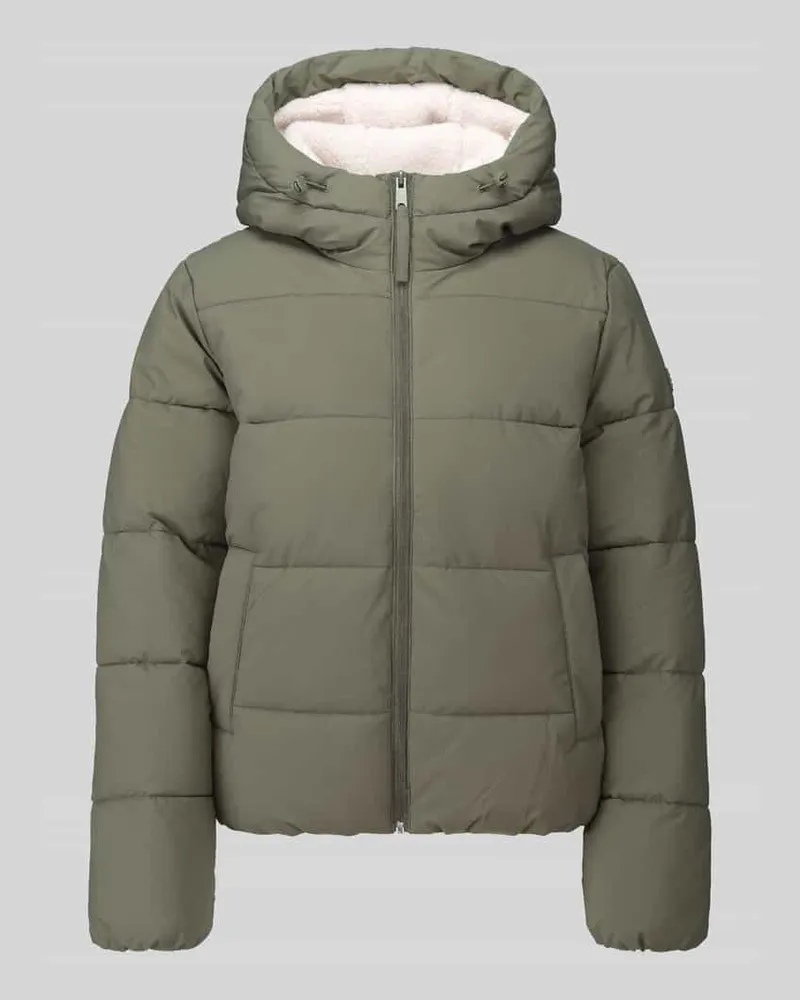Tom Tailor Pufferjacke mit Kapuze und Daunenfüllung Oliv