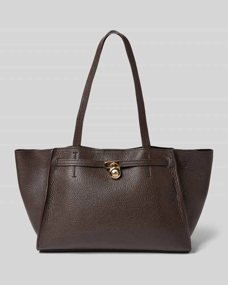 Michael Kors Handtasche aus echtem Leder Modell 'HAMILTON Dunkelbraun