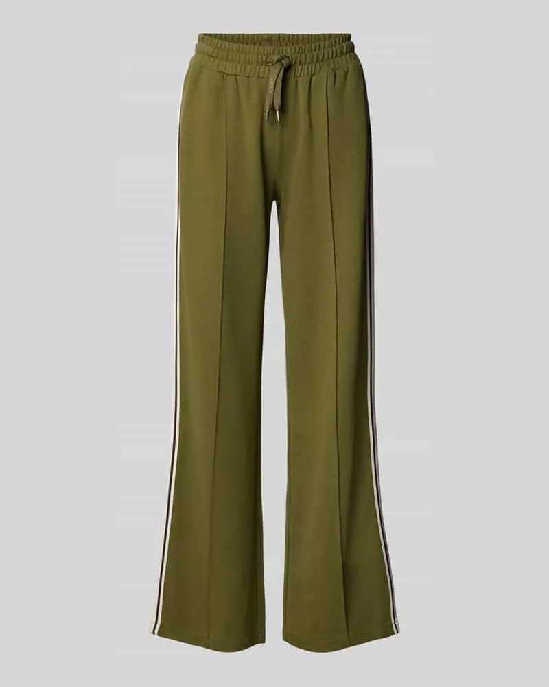 JOOP! Flared Fit Sweatpants mit Galonstreifen Modell 'Talina Dunkelgruen