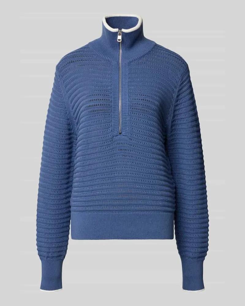 Varley Strickpullover mit Reißverschluss Modell 'morwenna Rauchblau