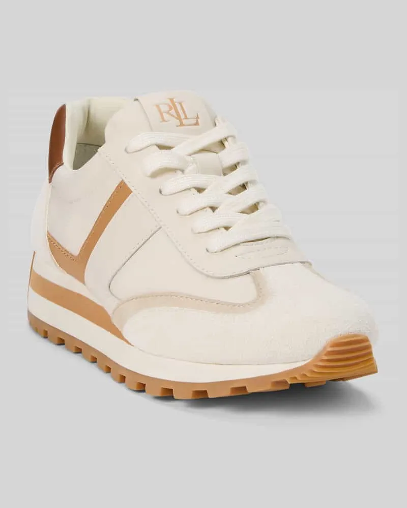 Ralph Lauren Sneaker aus echtem Rindsleder Weiss