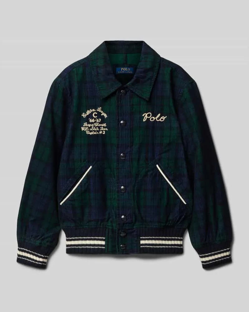 Ralph Lauren Bomberjacke mit Label-Stitching Marine