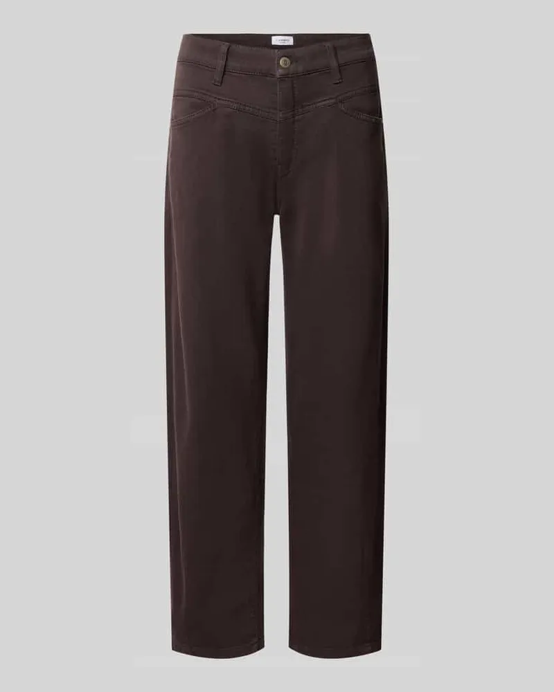 Cambio Barrel Jeans aus Baumwoll-Mix Modell 'ELIN Dunkelbraun