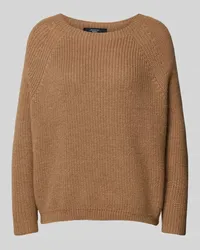 Max Mara Strickpullover mit Rundhalsausschnitt Modell 'XENO Camel