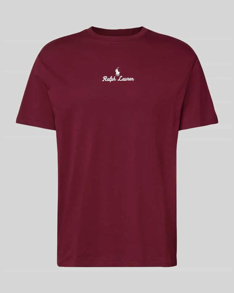 Ralph Lauren T-Shirt mit Label-Stitching Bordeaux