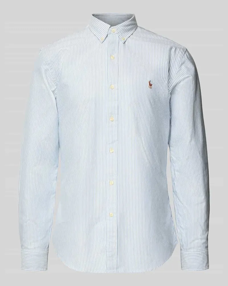 Ralph Lauren Slim Fit Freizeithemd aus reiner Baumwolle Modell 'OXFORD Hellblau