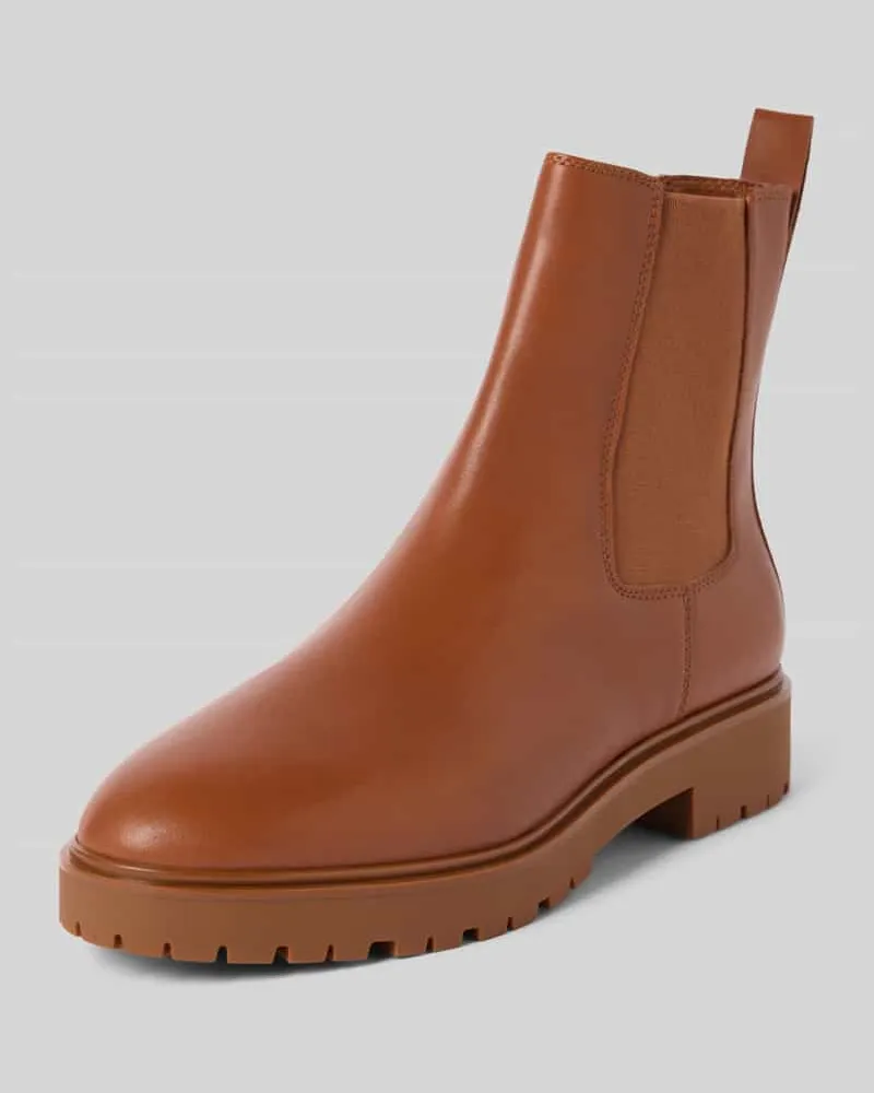 Ralph Lauren Stiefeletten mit Label-Applikation Modell 'ALLYSON Cognac