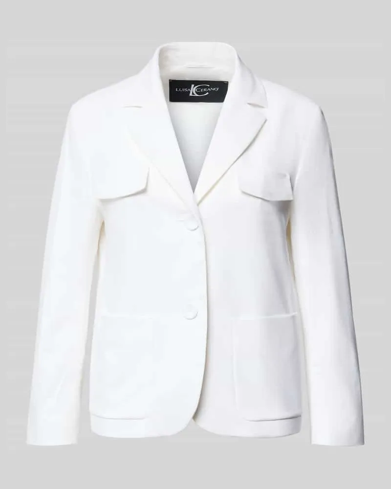 Luisa Cerano Slim Fit Blazer mit Reverskragen Weiss