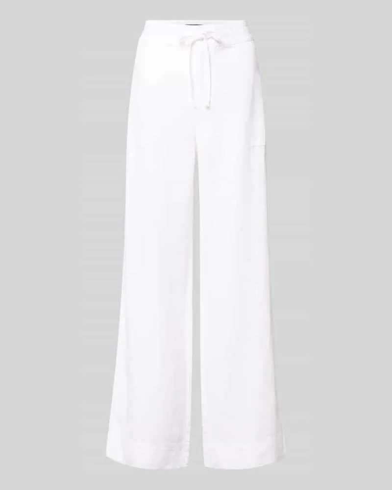 Ralph Lauren Regular Fit Weite Hose aus reinem Leinen Weiss