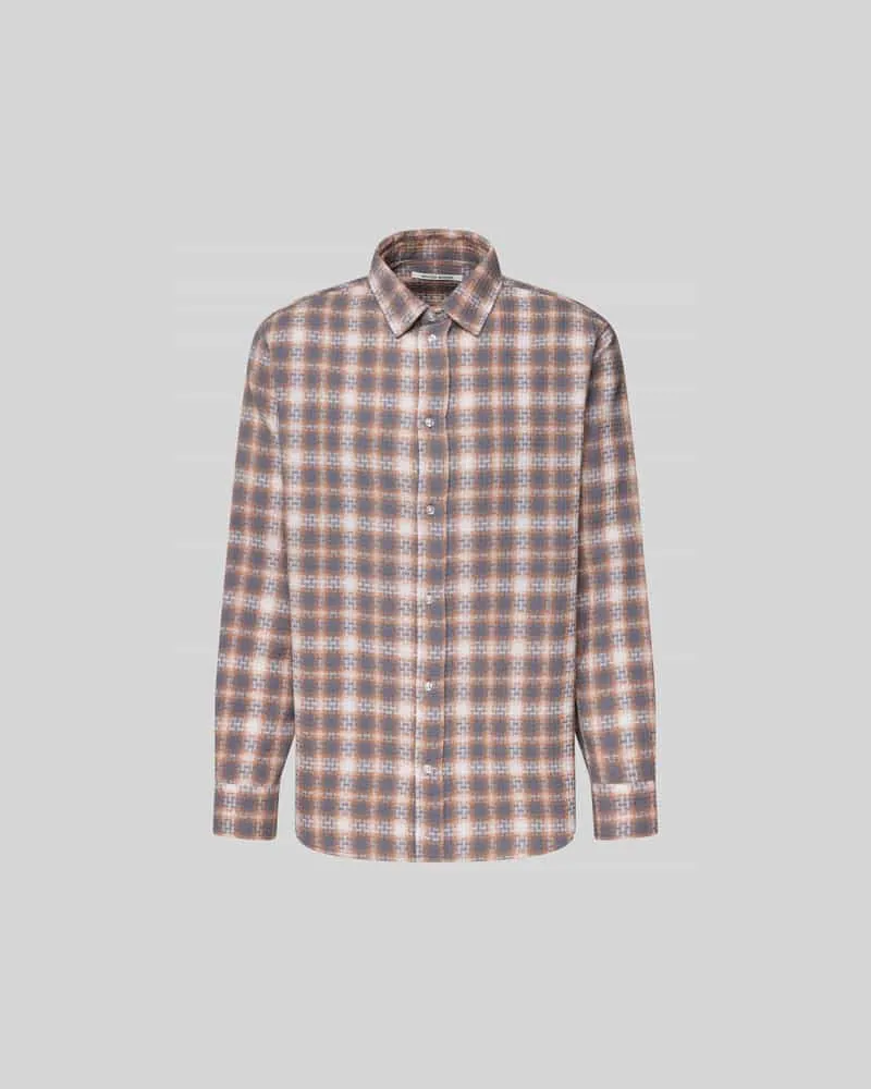 Wood Wood Relaxed Fit Freizeithemd mit Knopfleiste Hellgrau