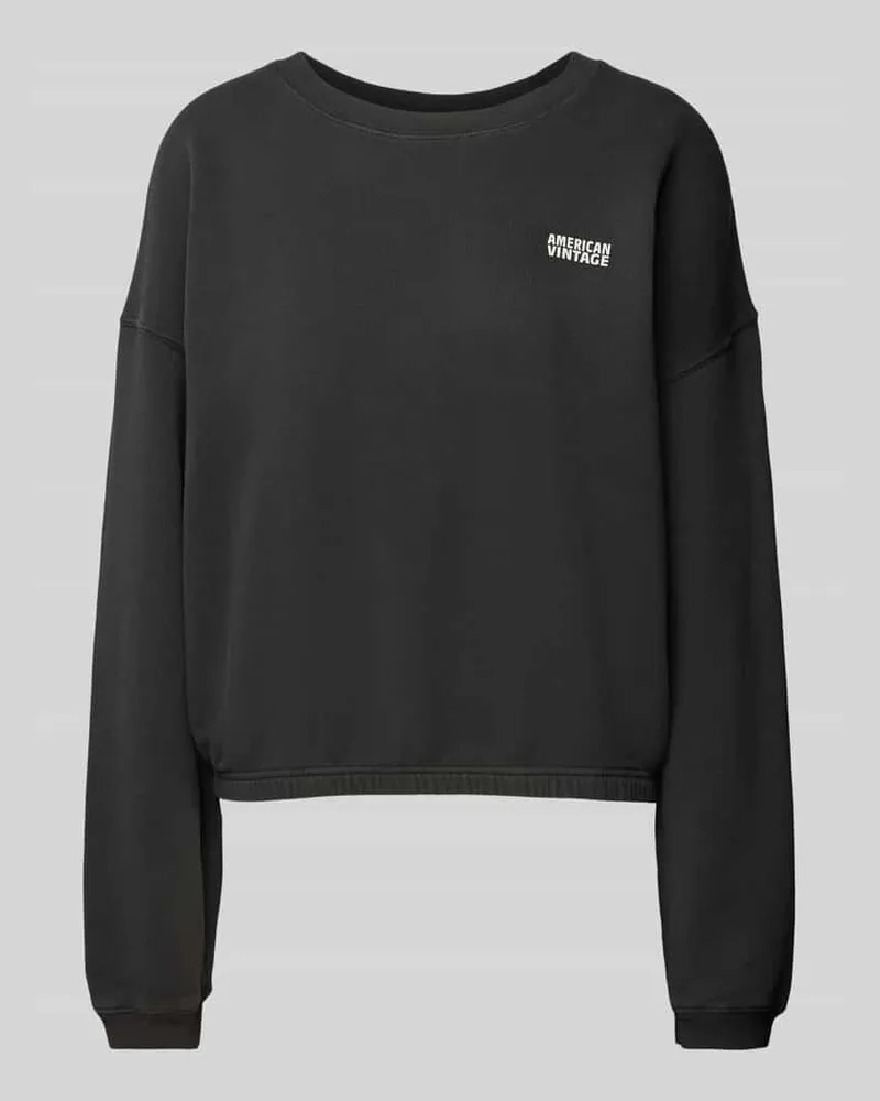 American Vintage Sweatshirt mit Label-Print Modell 'IZUBIRD Black