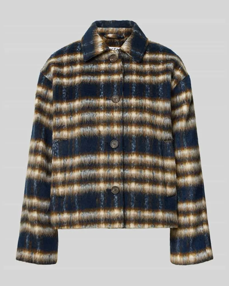 JAKE*S Boxy Fit Blouson mit Woll-Anteil Dunkelblau
