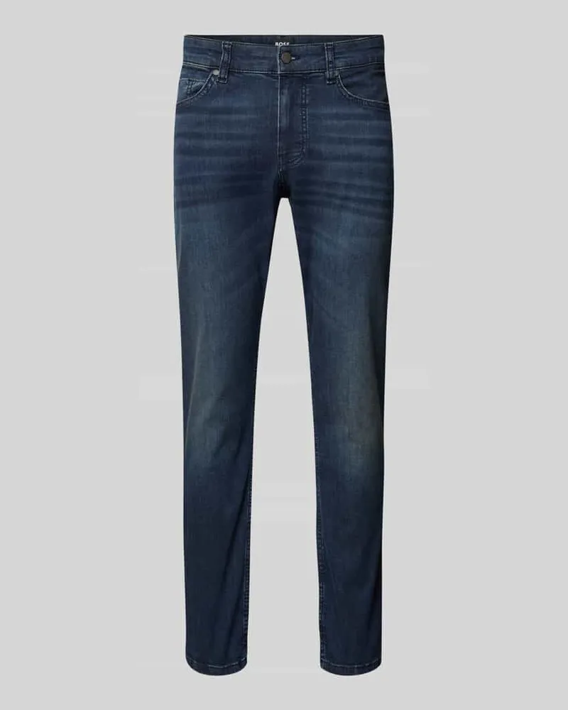 HUGO BOSS Jeans mit 5-Pocket-Design Modell 'Delaware Dunkelblau