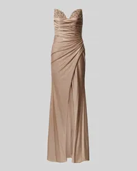 Unique Abendkleid mit Gehschlitz Gold