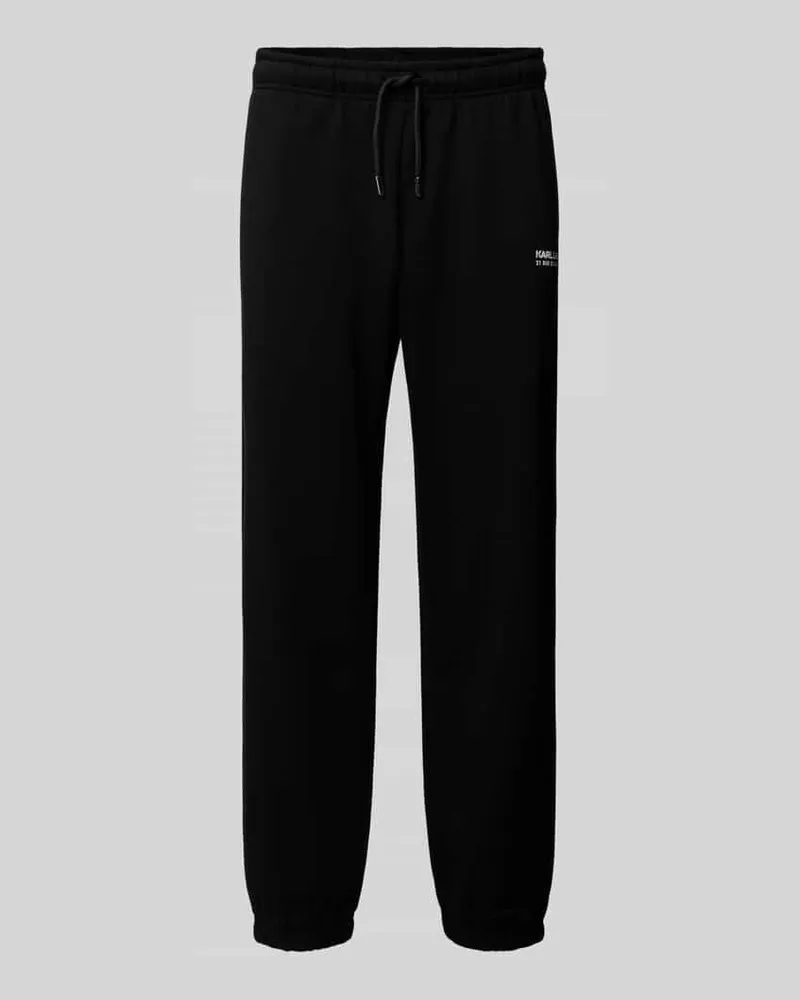 Karl Lagerfeld Sweatpants mit elastischem Bund Black