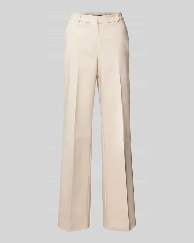 COMMA Straight Leg Stoffhose mit Bügelfalten Sand