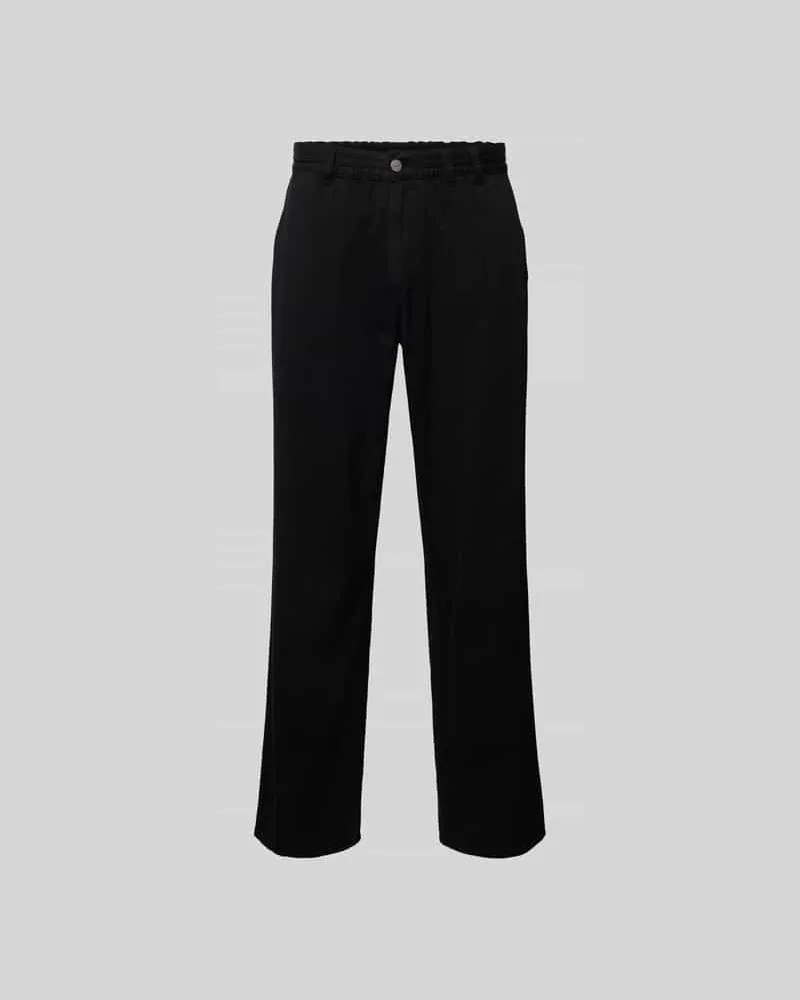 forét Straight Fit Jeans mit elastischem Bund Black