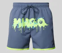 Badeshorts mit Label-Print Modell 'CISCO